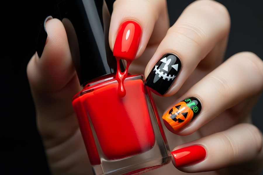 Halloween Party Ready Get Your Nail Extensions Done at Organic Nails & Spa